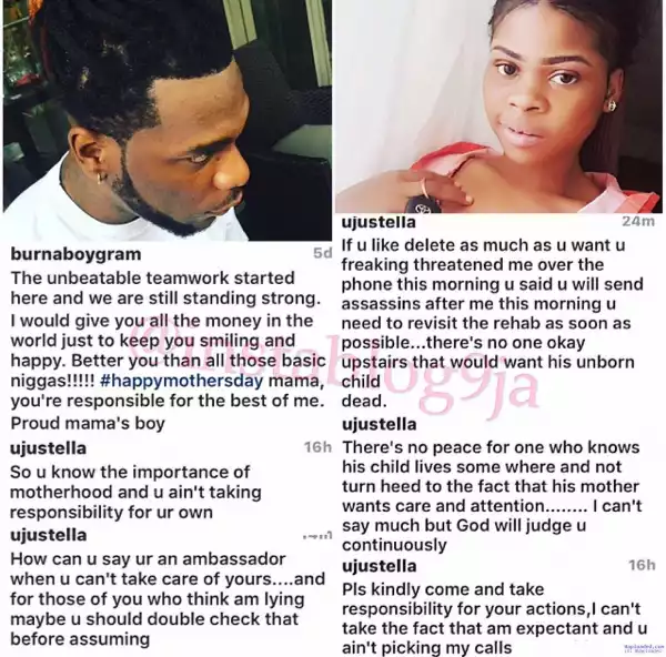 Shocking : See What Burnaboy Did To Girl He Impregnated Her After she Refused to Abort Their Baby
